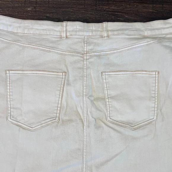 Pilcro Plus Denim Mini Skirt Beige Size 22W NWT - Picture 12 of 15